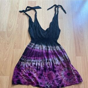 Stunning dress from Thailand ! Beach cover up or worn up or down tie strap S / M